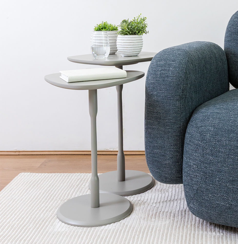 Conjunto de Mesa Lateral Vértice - Fendi