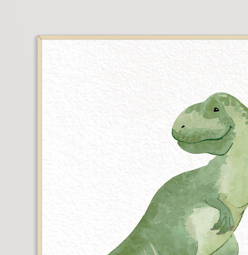 Conjunto com 2 Quadros Born to Be Wild e T-Rex Moldura Filete Pinus