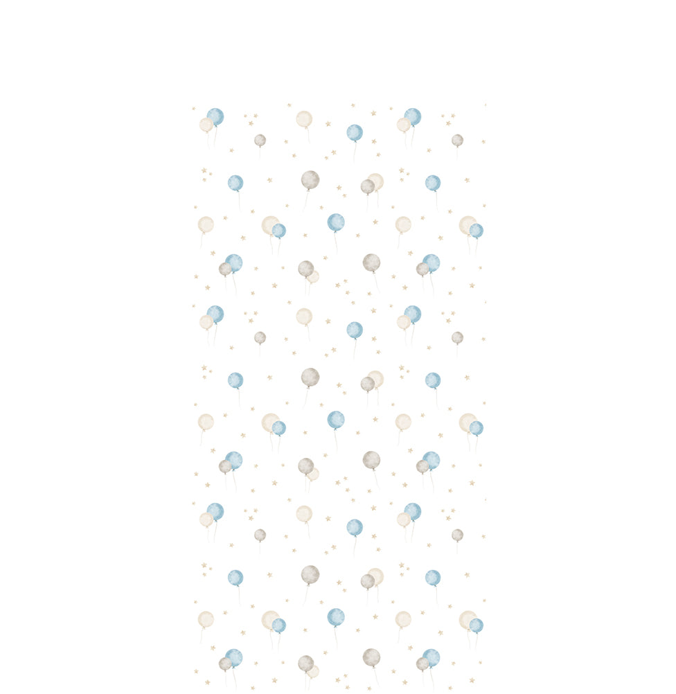 Papel de Parede Infantil Bexigas - Azul