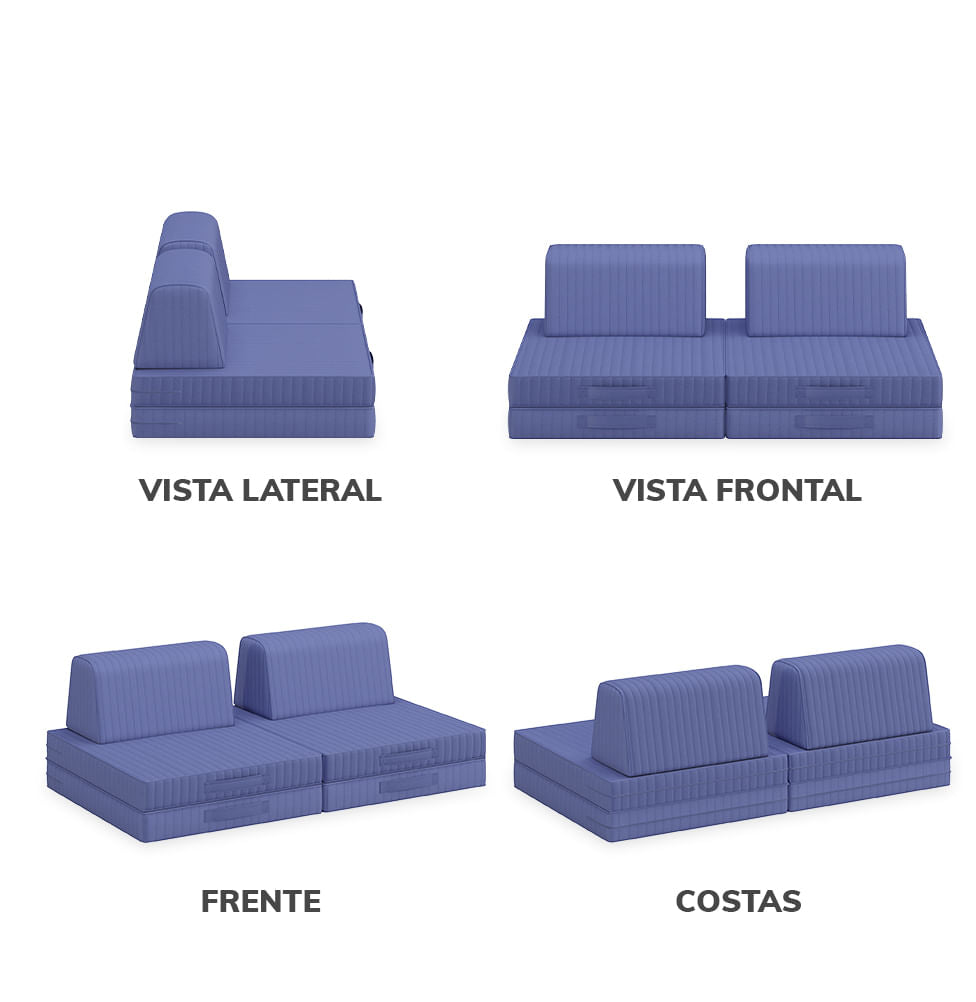 Sofá Infantil Play - Azul
