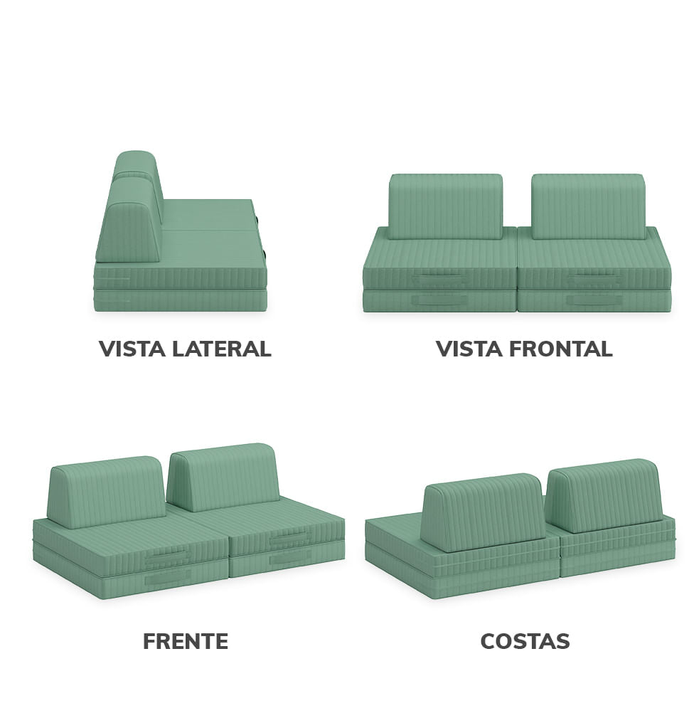 Sofá Infantil Play - Verde
