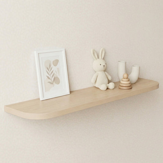 Prateleira Curva Nature – Carvalho