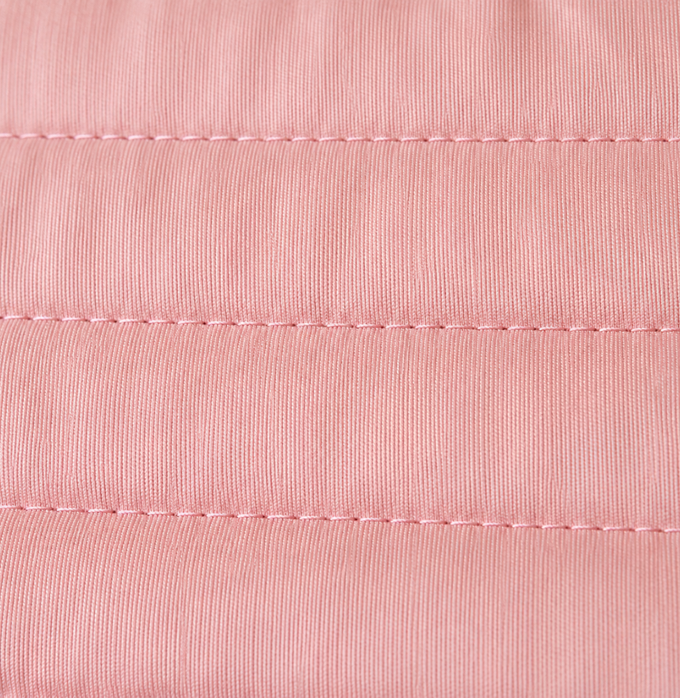 Kit Colcha Casal Listra 3 Peças - Rosa Chá