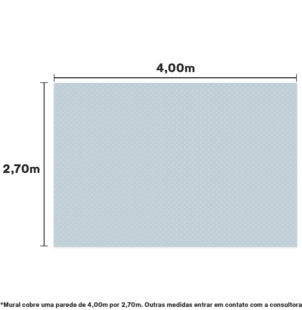 Papel de Parede Adesivo Mini Poá Fundo Color 4,00 x 2,70m - Bota Fora