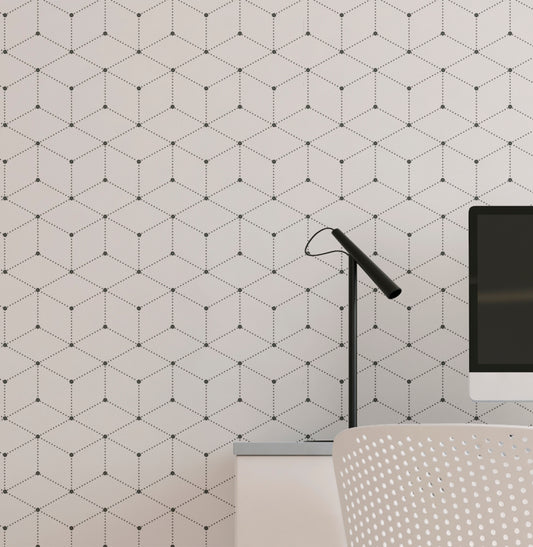 Papel de Parede Cola Infantil Polígono com Pontos 3,00 x 2,70m - Bota Fora