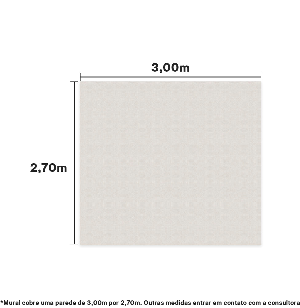 Papel de Parede Adesivo Linho 3,00 x 2,70m - Bota Fora