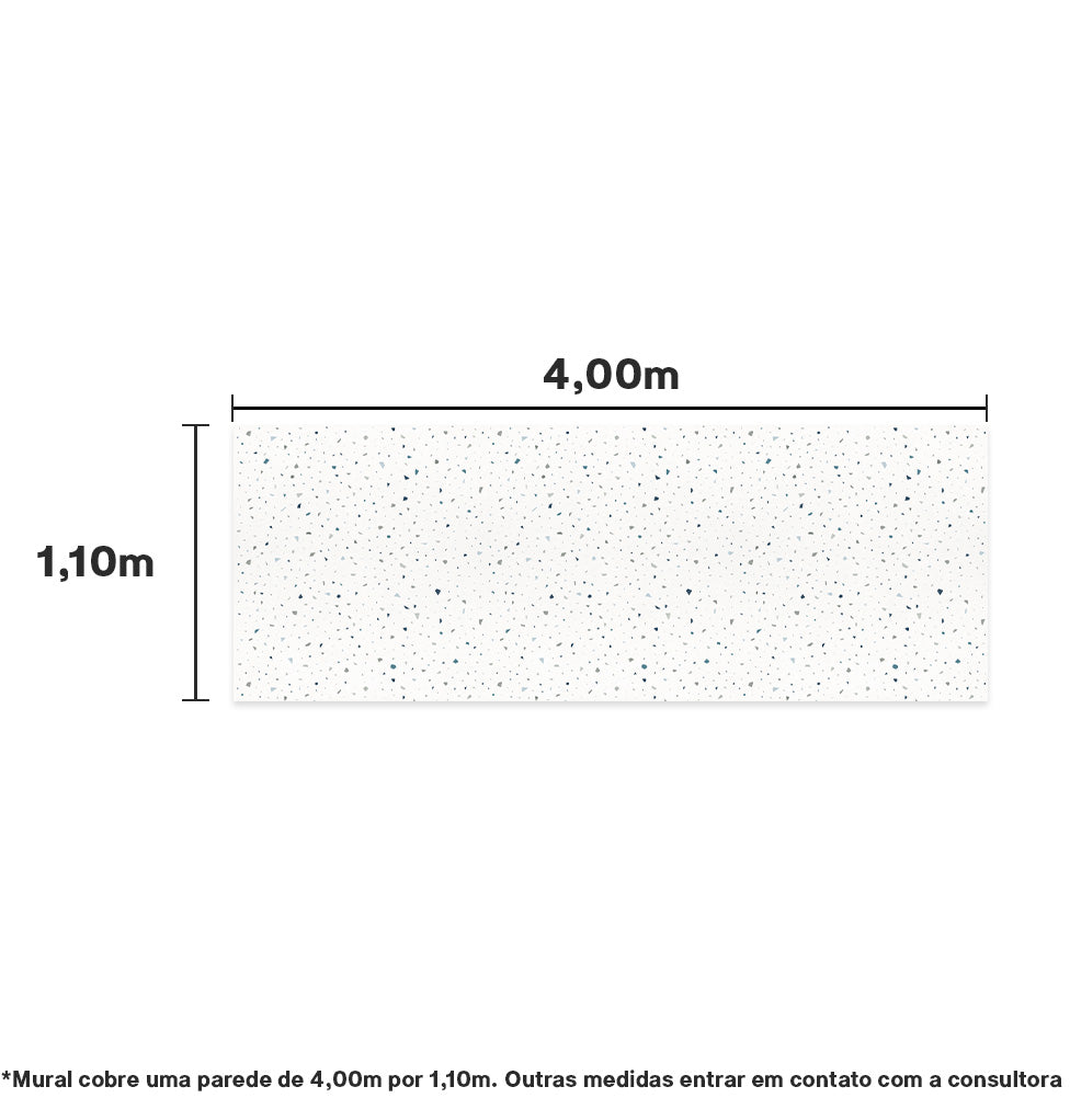 PAPEL DE PAREDE ADESIVO GRANILITE MINI TEXTURA AZUK 4,00 X 1,10 M - BOTA FORA