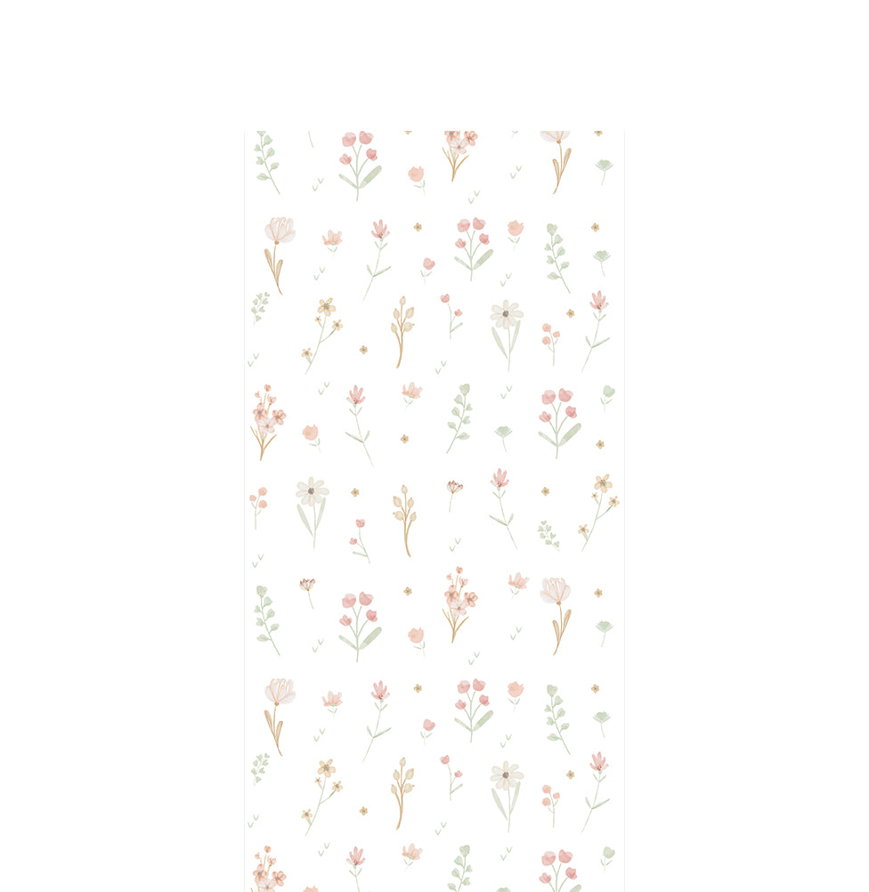 Papel de Parede Infantil Flores Candy – Verde e Rosa