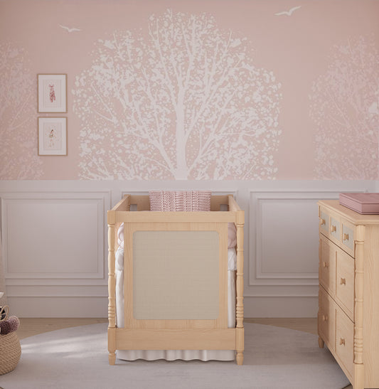 Berço Monet 3 em 1 com Palha - Carvalho