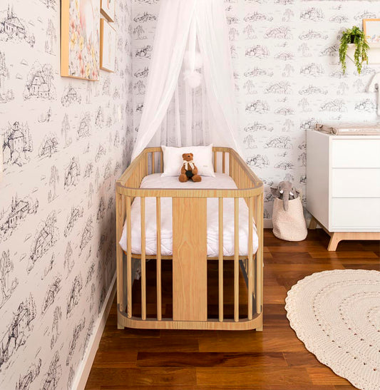 Berço Raika 3 em 1 - Carvalho