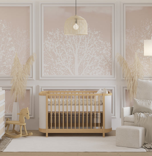 Berço Raika 3 em 1 Com Palha - Carvalho