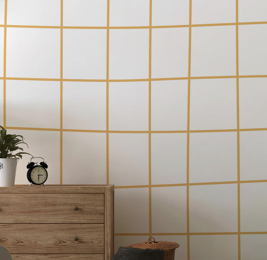 Papel de Parede Infantil Gride G Amarelo – Mural