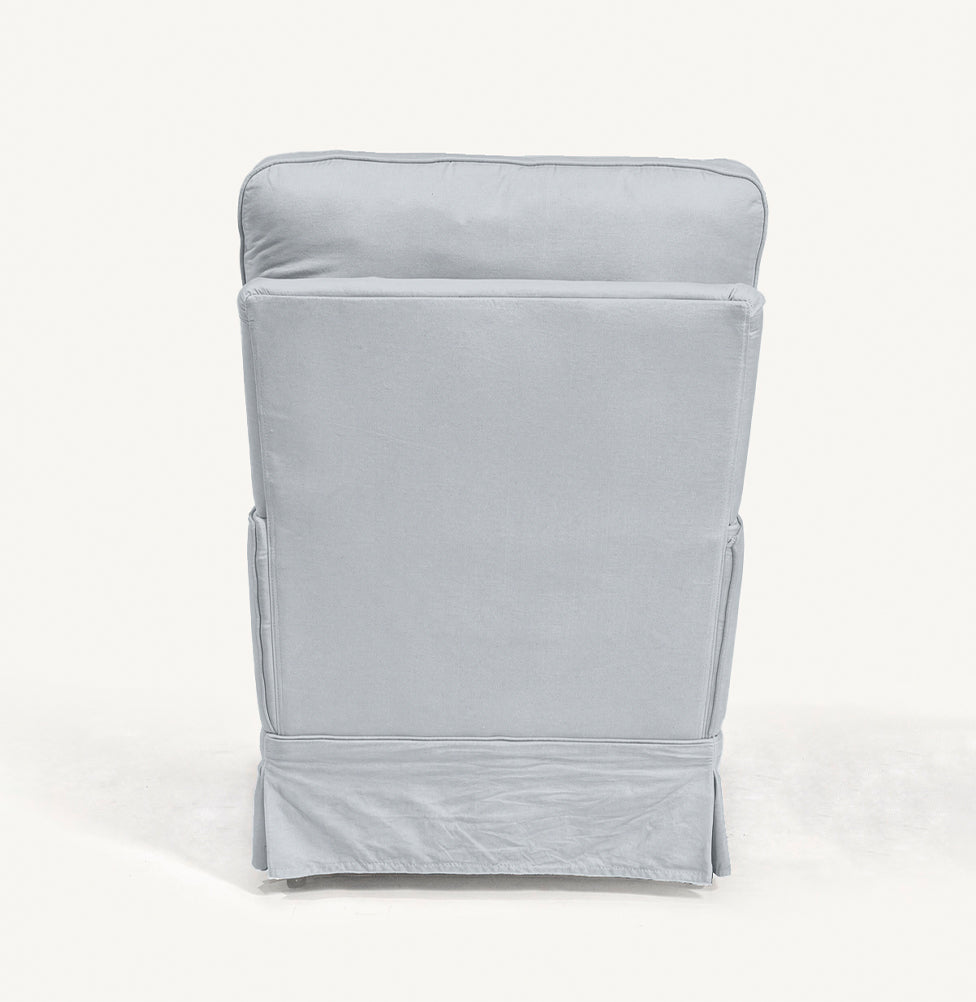 Poltrona de Amamentação Essence Lisa com Balanço e Puff - Cinza