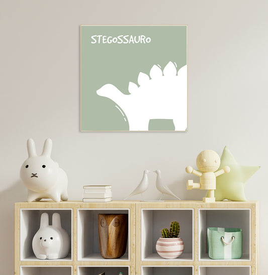 Quadro Infantil Dino Bento Stegossauro