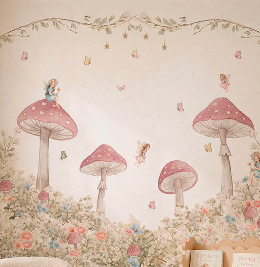 PAPEL DE PAREDE INFANTIL BOSQUE DAS FADAS - MURAL