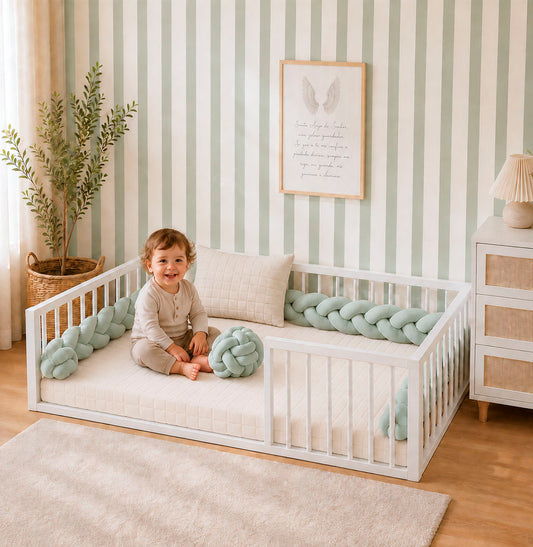 TRANÇA 4M PARA CAMA QUADRADINHO CHAMBRE - VERDE MESCLA