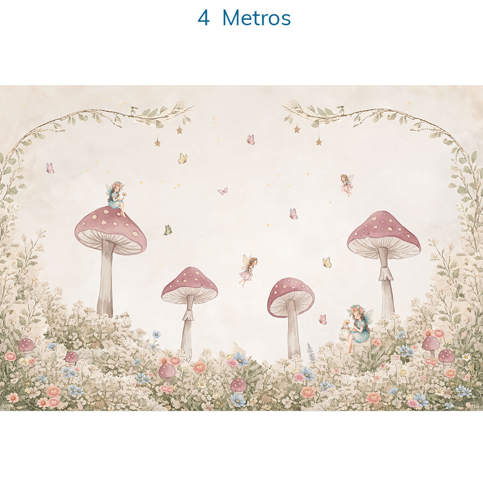 PAPEL DE PAREDE INFANTIL BOSQUE DAS FADAS - MURAL