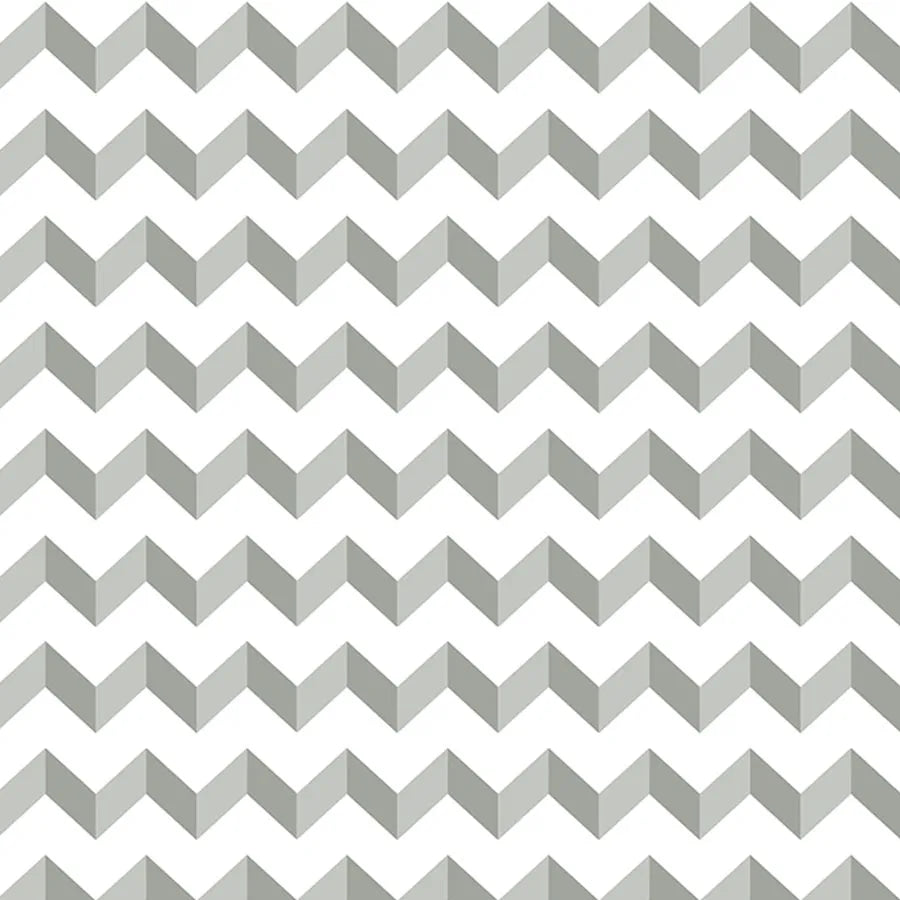 Papel de Parede Infantil Chevron Cinza Claro