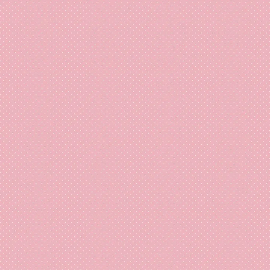 Papel de Parede Infantil Mini Poá Fundo Rosa Clássico