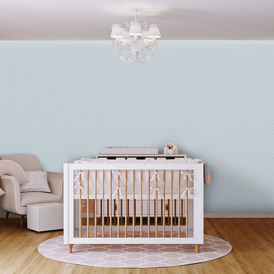 Papel de Parede Infantil Mini Poá Fundo Azul Claro