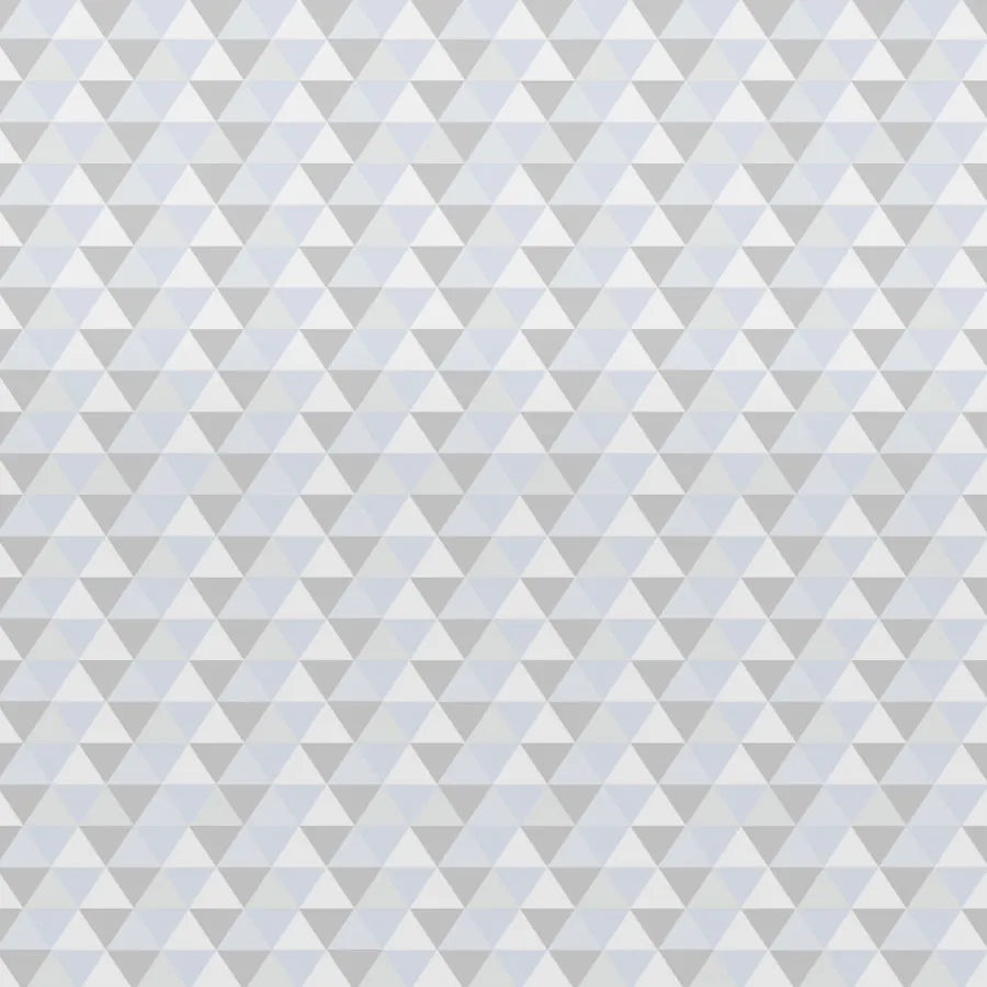 Papel de Parede Infantil Triângulos Azul Claro