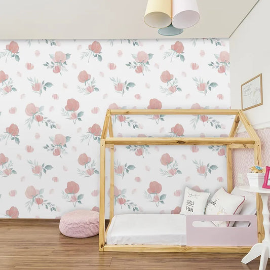 Papel de Parede Infantil Tulipas Nature