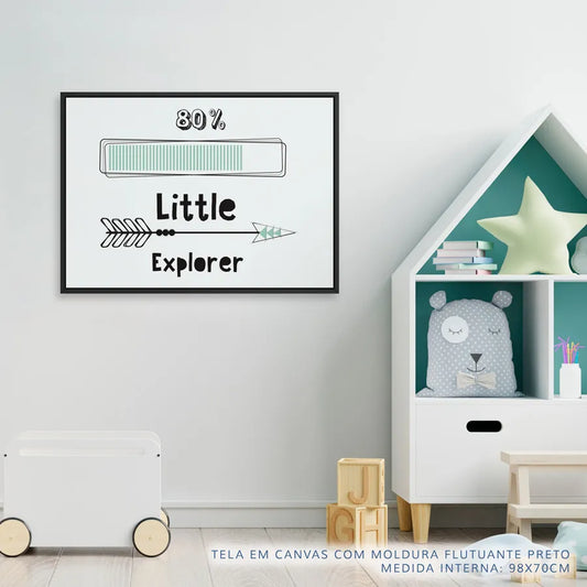 Quadro Infantil Seta Little Explorer Verde