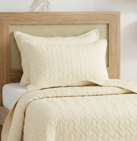 Kit Colcha Casal Infinity 3 Peças - Palha