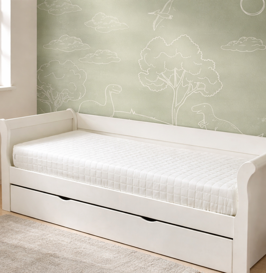 Colcha Com Elástico Quadradinho - Cru