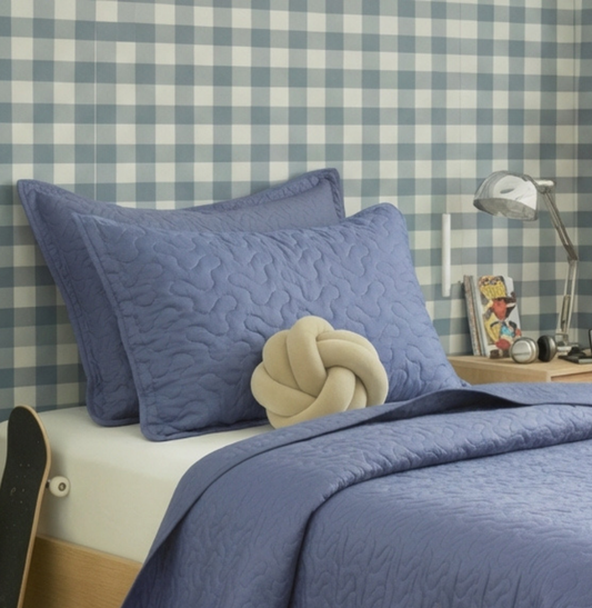 Porta Travesseiro Solteiro Infinity - Azul Jeans