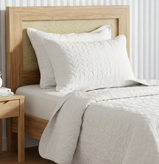 Kit Colcha Casal Infinity 3 Peças - Branco