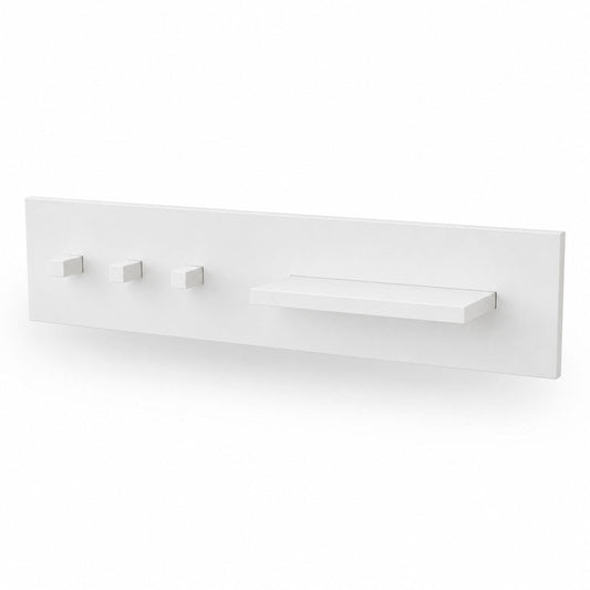 PRATELEIRA HAUS NATURE COM GANCHOS - BRANCO