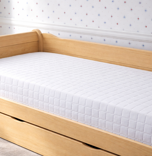 Colcha Com Elástico Quadradinho - Branco