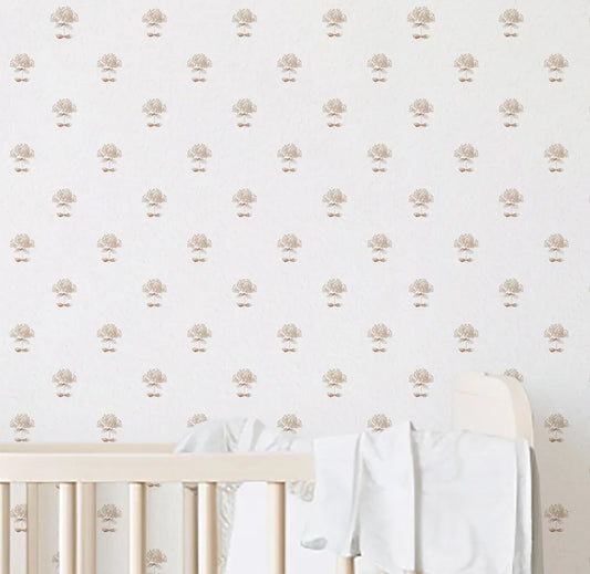 Papel de Parede Algodão Aquarela - Bege