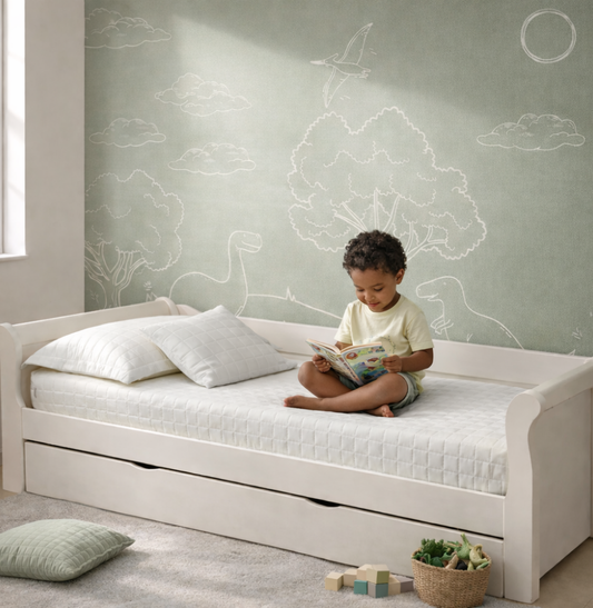 Colcha Com Elástico Quadradinho - Cru