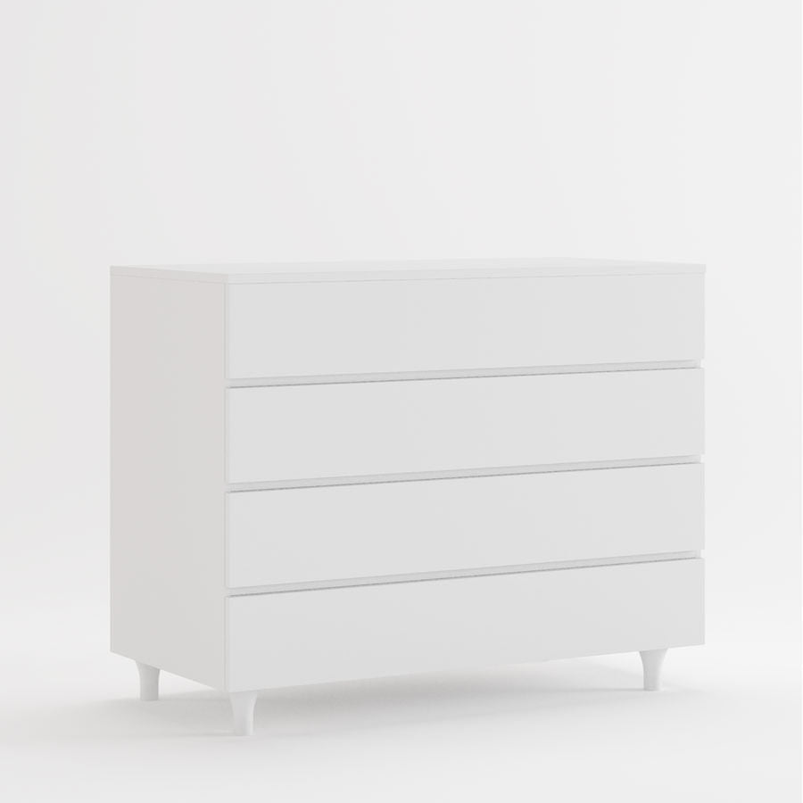 Cômoda de Bebê Haus Nature 4 Gavetas Branca 110cm