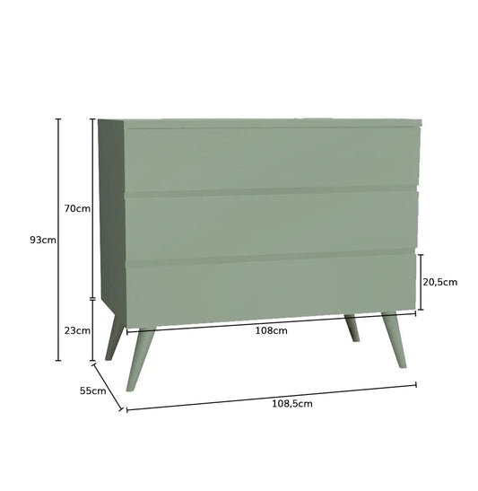 Cômoda de Bebê Viena Verde Jardim