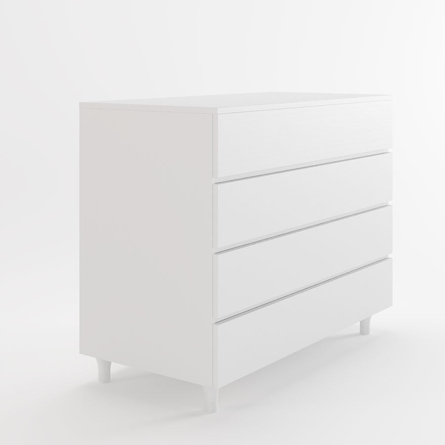 Cômoda de Bebê Haus Nature 4 Gavetas Branca 110cm