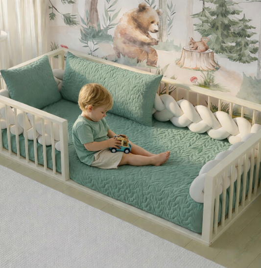 Colcha de Solteiro com Elástico Infinity - Verde Seco