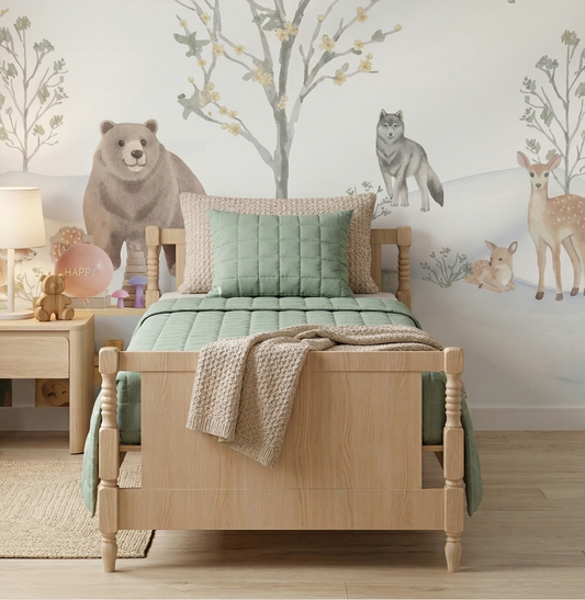 Cama Solteiro Monet - Carvalho