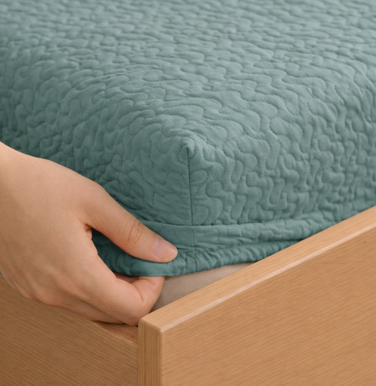 Colcha Casal Com Elástico Infinity - Verde Seco