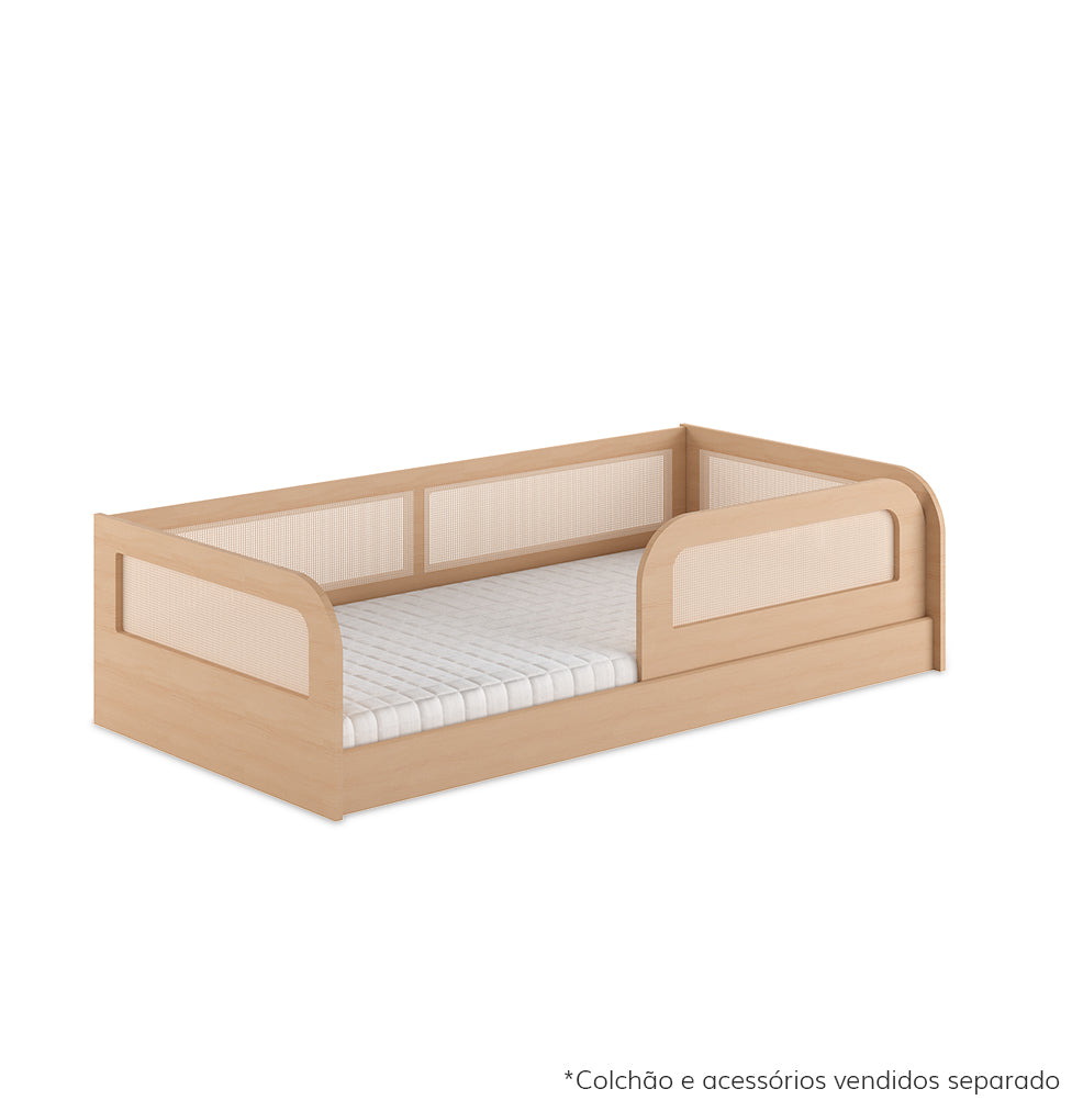 Cama Sofá Haus Arco Com Palha 2 em 1 Montessoriana - Carvalho
