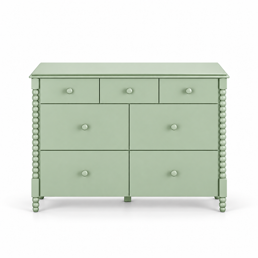 COMODA RITMO 7 GAVETAS 130CM - VERDE JARDIM