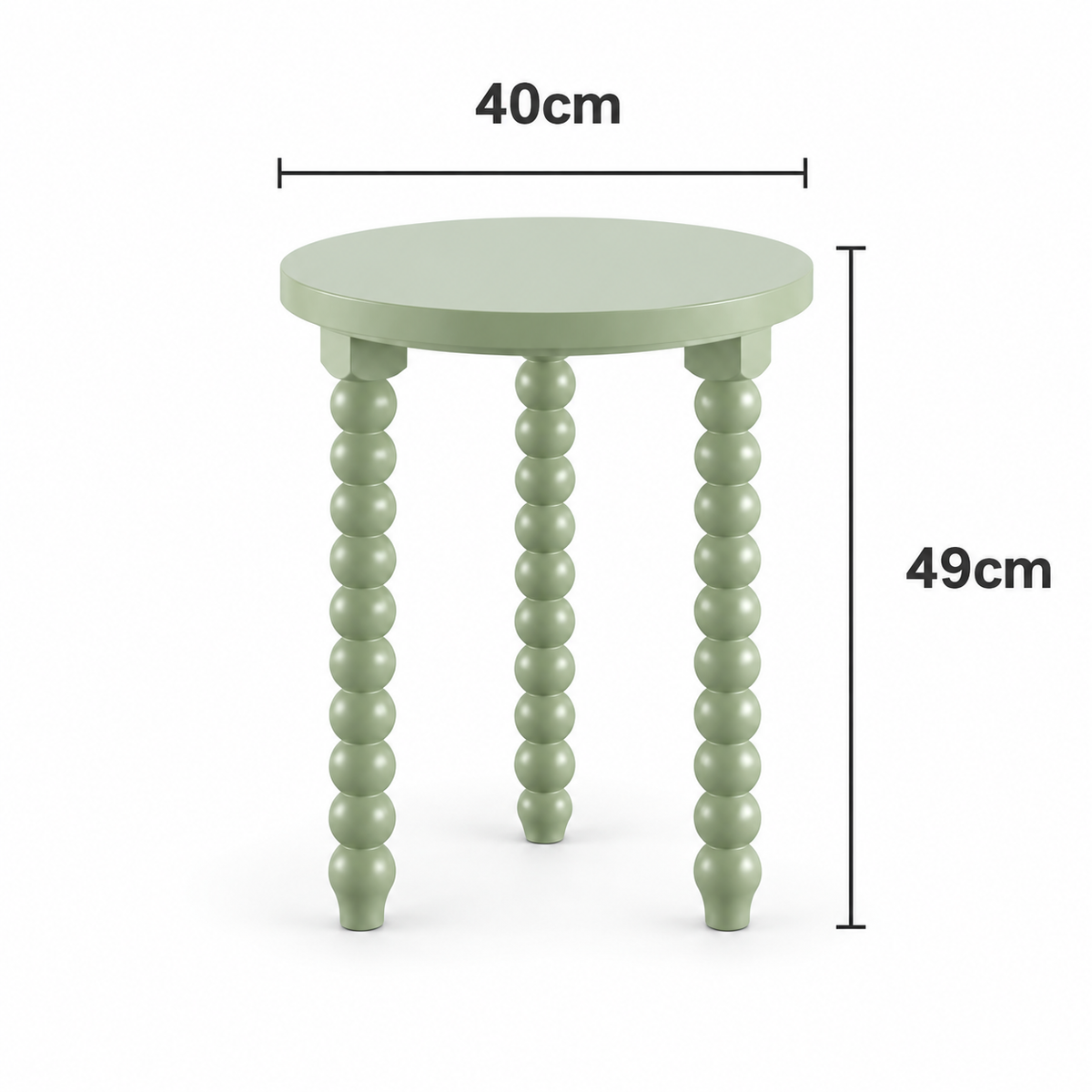 MESA LATERAL RITMO COM 3 PÉS - VERDE JARDIM