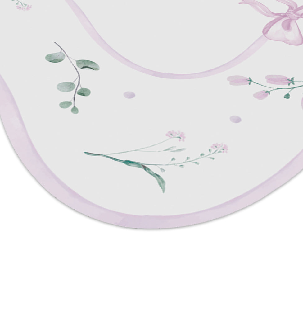 Tapete Infantil Floral Com Laço Lilás Playmat