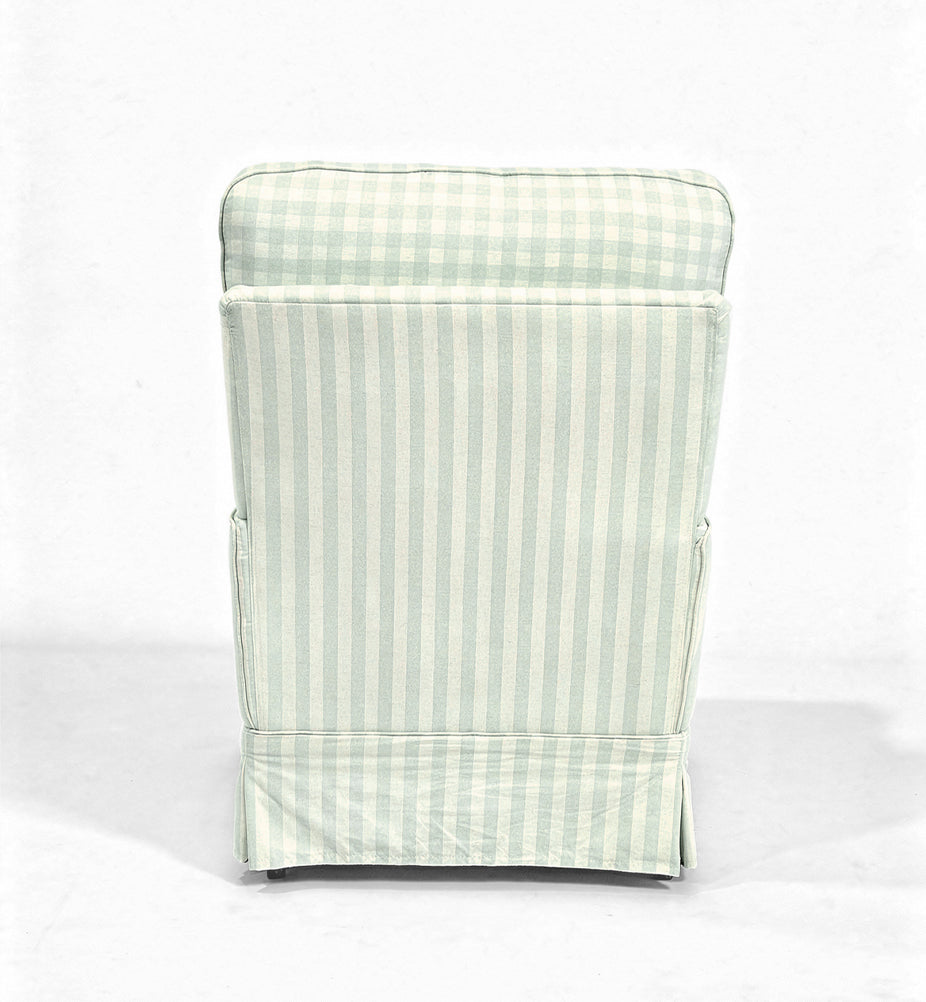 Poltrona de Amamentação Essence Xadrez com Balanço e Puff - Verde