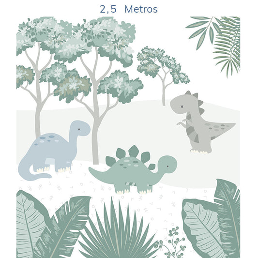 Papel de Parede Infantil Dino Malva - Mural