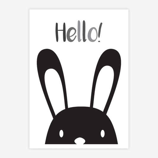 Quadro Infantil Coelho Hello
