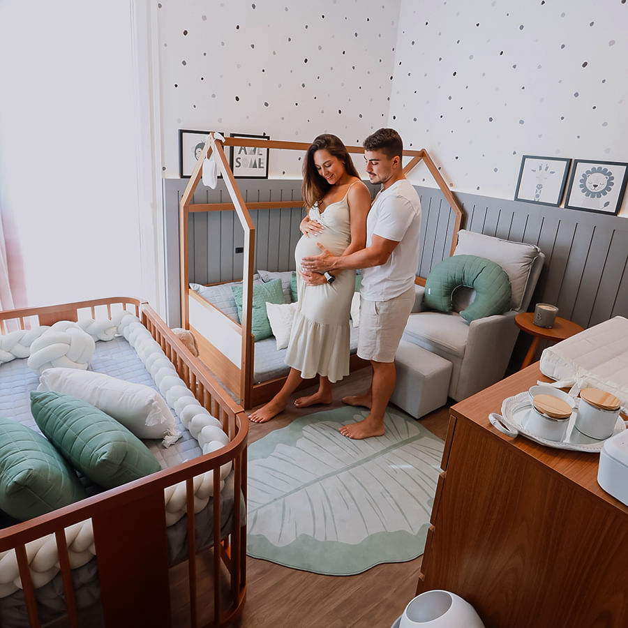 Quarto de bebê neutro decorado
