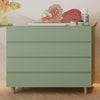 Cômoda de Bebê Haus Nature 4 Gavetas Verde Jardim e Carvalho 110CM